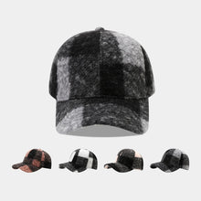 Load image into Gallery viewer, New Autumn and Winter Classic Plaid Patchwork Versatile Baseball Cap Retro British Thickened Unisex Warm Peaked Cap