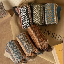 Load image into Gallery viewer, Mens Socks Autumn Winter Fashion Retro Geometric Patterns Middle Tube Socks Men Japanese Fashion Ethnic Vintage Long Socks