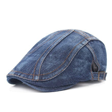 Load image into Gallery viewer, Japanese-Style Denim Newsboy Cap for Men Fashion Retro Hat Versatile Korean-Style Beret Casual Newsboy Cap for Women Trendy